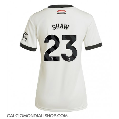 Maglie da calcio Manchester United Luke Shaw #23 Terza Maglia Femminile 2024-25 Manica Corta